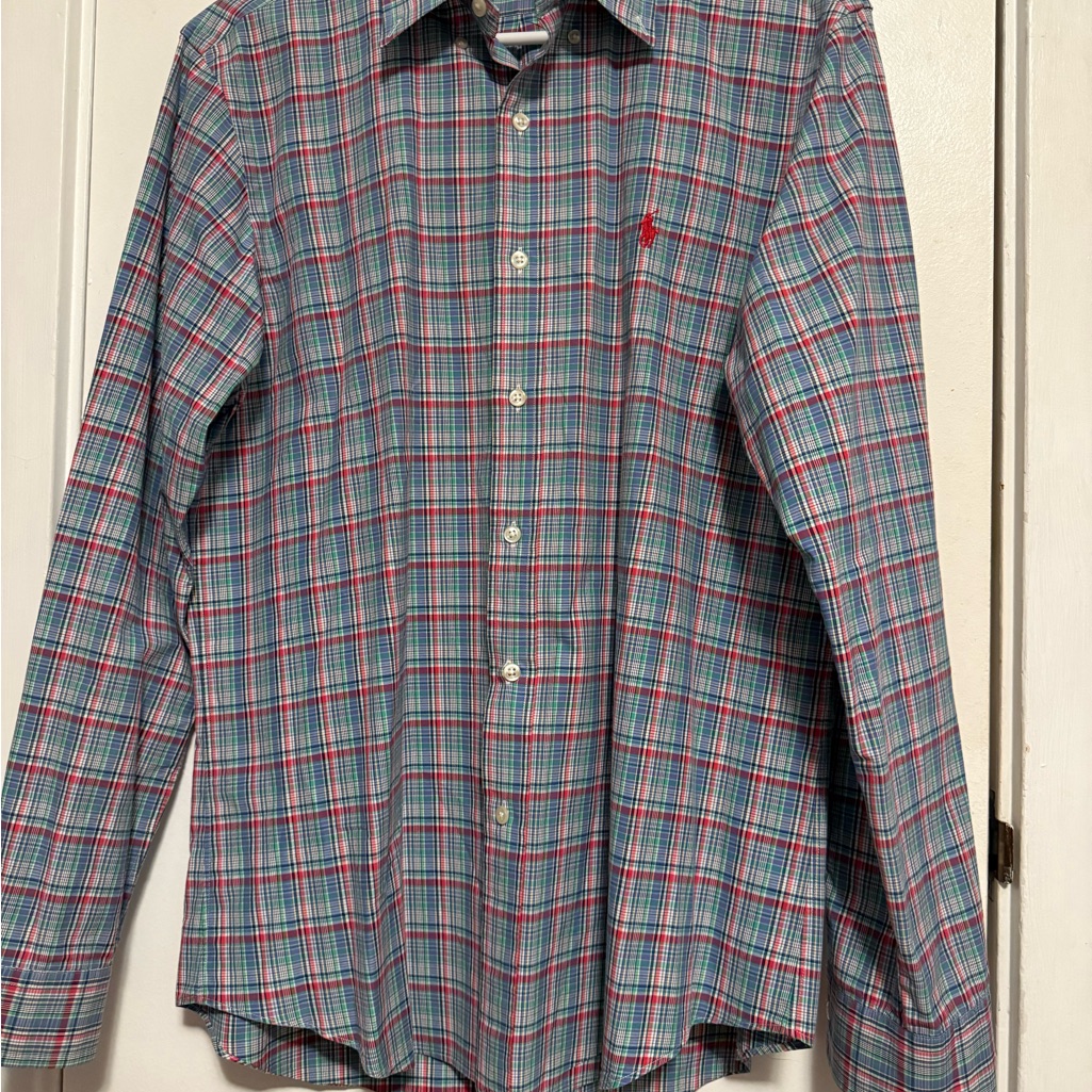 Men's Ralph Lauren Plaid Shirt - Blue And Red
